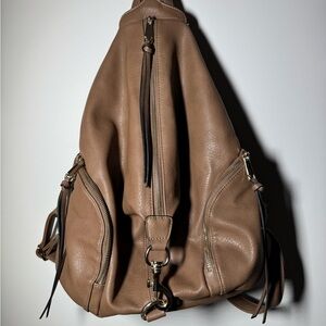 Stylish Tan Leather Backpack